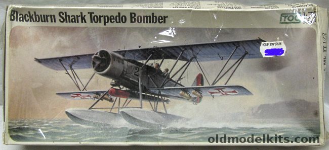 Frog 1/72 Blackburn Shark Torpedo Bomber - FAA RNAS Ford (1940) / Portuguese Navy Lisbon 1936 / 820 Sq FAA HMS Courageous 1937, F179 plastic model kit